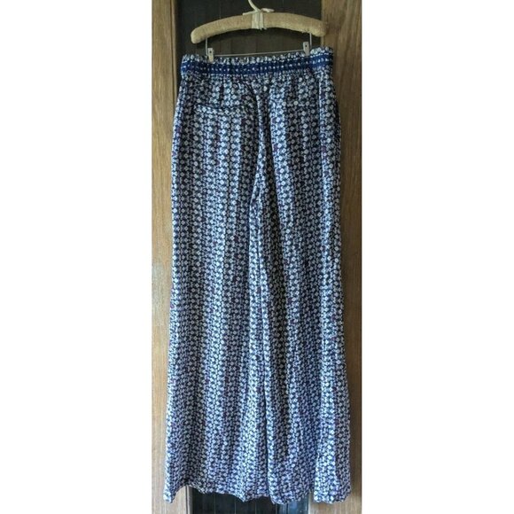 Anthropologie Hei Hei Pants Wide Leg Festival Hippie Boho Womens Blue Sz XXSP - Picture 5 of 16